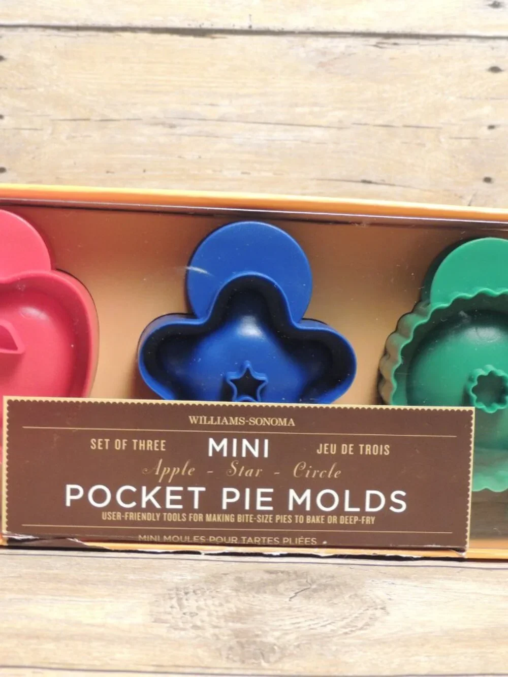 2011 Edition Williams-Sonoma Mini Pocket Pie Molds Set of 3